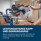 Bosch Professional kabelgebundene Kapp- und Gehrungssäge GCM 340-305 D (inkl. Lineal, Klemme, Staubbeutel, Werkstückauflage, Sägeblatt, Schlüssel)