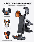 andobil 2026 Handyhalterung Fahrrad [ Top Verarbeitet ] 165 km/h Stoßfest [ 1s Einhandbedienung ] Universal Handyhalterung Motorrad 360° Handyhalter Fahrrad für iPhone 17/16/15 Pro Max Samsung S25