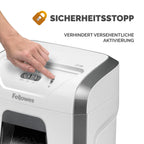 Fellowes Aktenvernichter für das Büro zu Hause - 15 Blatt Querschnitt Aktenvernichter für den Schreibtisch - Powershred 15C Home Shredder mit 19L Auszugsbehälter - Hochsicherheitsstufe-P4 - Weiß