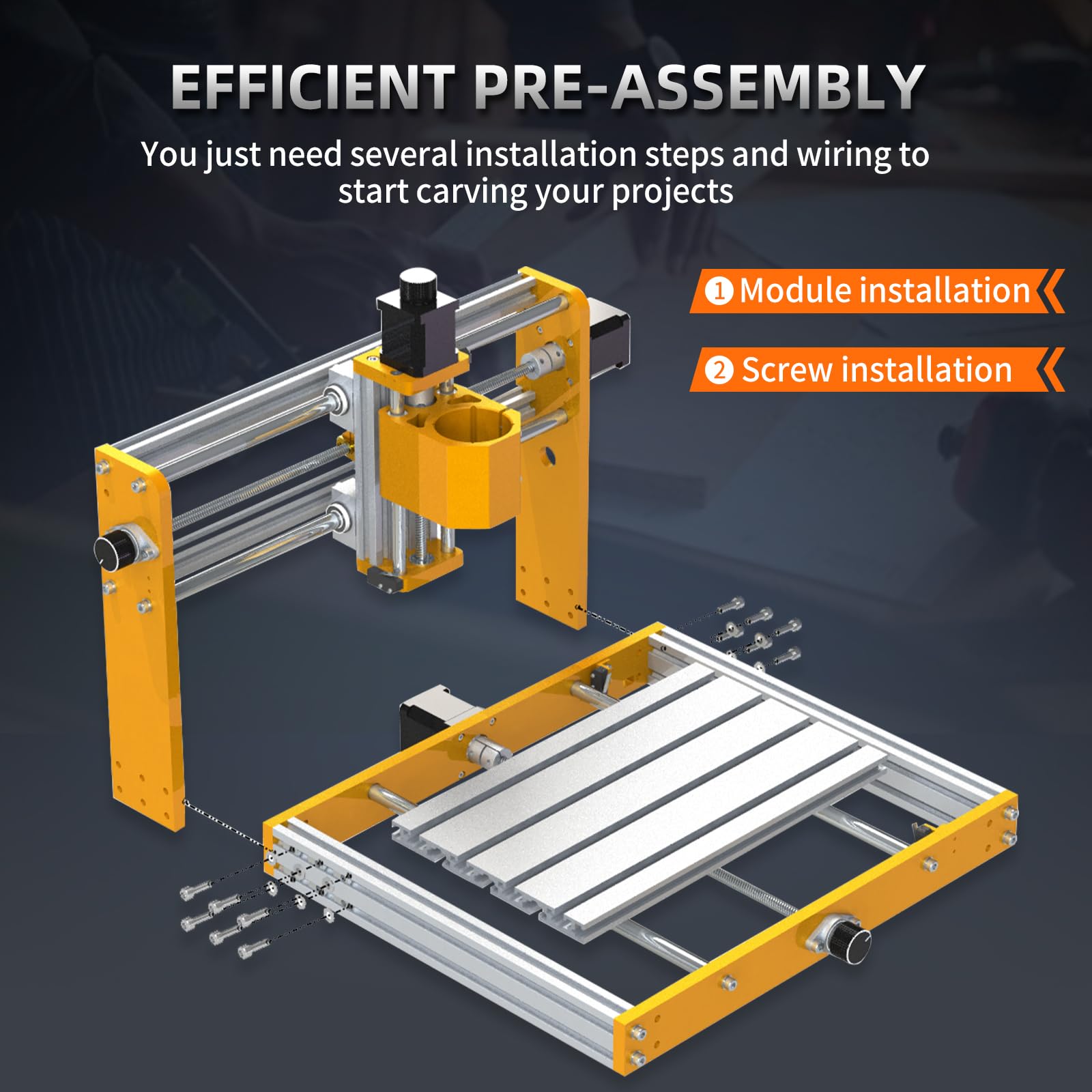 LUNYEE 500 W Ganzmetall CNC-Fräsmaschine, 3018 Pro Max CNC-Holzfräse, 3-Achsen-Metall fräsmaschine zum Schneiden von Holz, Acryl, MDF, PCB-Kunststoff, Arbeitsbereich: 300 x 180 x 80 mm