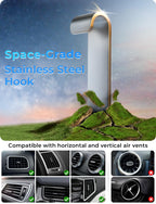 Handyhalterung Auto Handy Halterung Autohalterung: Universale Lüftung Handyhalter, EIN-Knopf-Release & 360 Grad Vent KFZ Halterung für iPhone 16/15/14/13/12 Pro Max Plus, Samsung, Huawei, Xiaomi, usw