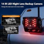 Digitales Rückfahrkamera Set VASTEND 7'' Rückfahrkamera Funk Kabellos mit 14 Infrarot LEDs, IP69 Wasserdicht LKW Kamera Kabellos, Klares Bild für Transporter, Wohnmobile, Wohnwagen, Camper(VE-7C)