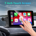 7 Zoll Android Auto Display & Carplay Display, Wireless Car Play Android mit 1080P HD Rückfahrkamera IPS Touch Screen Bluetooth AUX FM Mirror Link Siri, GPS Navigation