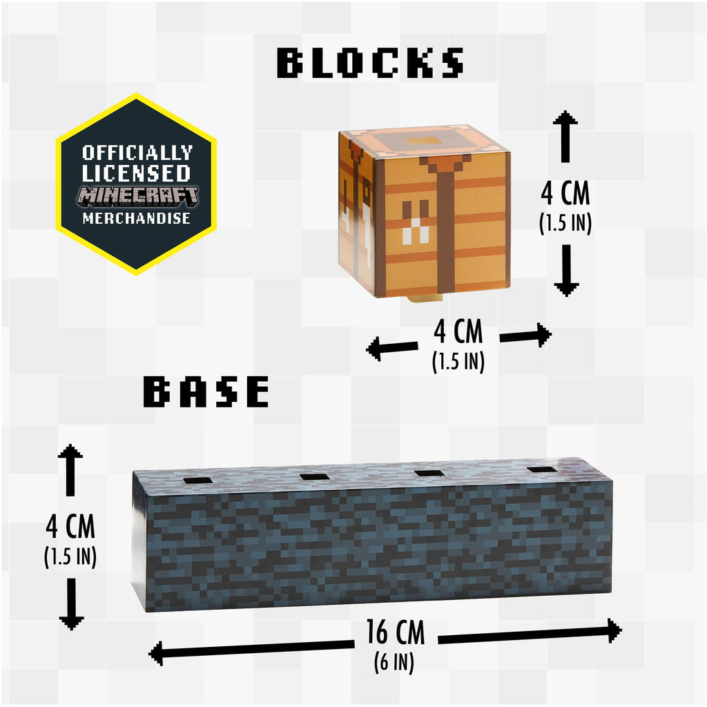 Minecraft Baustein-Lampe - Offiziell lizenziertes Merchandise, Baustein-Nachtlicht, Geschenk für Jungs, Gaming-Zimmerzubehör & Dekoration