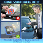 Warmfay® Elektronische Parkscheibe mit Zulassung vom KBA, Automatische Digitale Parkscheibe Elektrisch mit Batterie, Elektrische Parkuhr Auto mit 2 Displays & Nachtmodus & 3 Zeitmodi(1, Blau)
