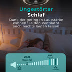 Noaton® Polaris 11045B Deckenventilator mit Beleuchtung, Schwarz, LED Dimmbar, 3 Farbtemperaturen, Fernbedienung, Timer, Luftdurchsatz bis zu 60 m3/min, für Wohnzimmer Schlafzimmer, Durchmesser 45cm
