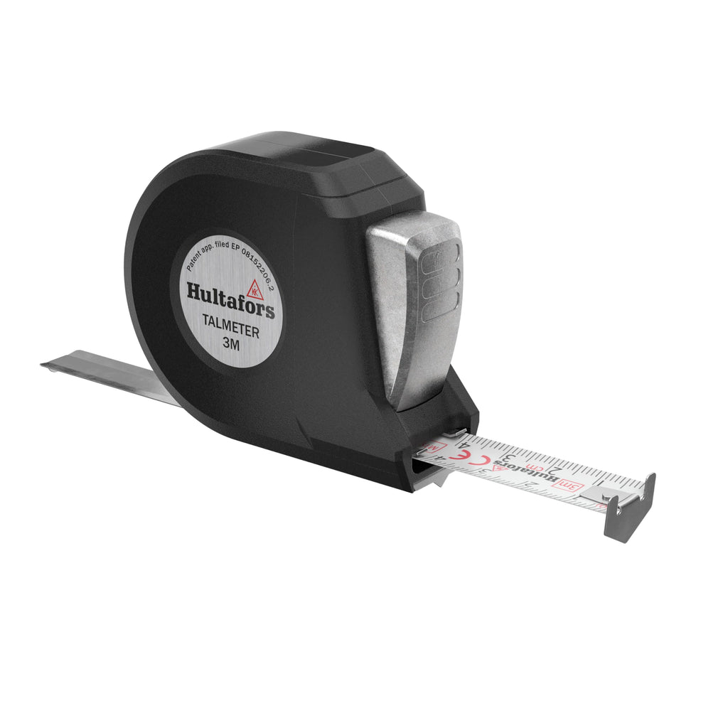 Talmeter Bandmaß 3 Meter I Hultafors I 7-in-1 Massband mit patentierter Zusatzfunktion für Innen- und Aussenmessungen I Genauigkeitsklasse II I Made in EU I 359203