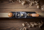STANLEY Putzhobel Hobel Trockenbau Werkzeug Nr. 4 (255mmx50mm, Laufruhe, 4.7mm Hobeleisen, A2 Stahl, verstellbar, Eisenguß) 1-12-136