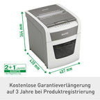 Leitz IQ Autofeed Small Office Aktenvernichter, 50 Blatt Papierstapel schreddern, Zeit sparen mit automatischem Einzug, Partikelschnitt P4, 20L Abfallbehälter, Leiser Betrieb für Büro, 80350000