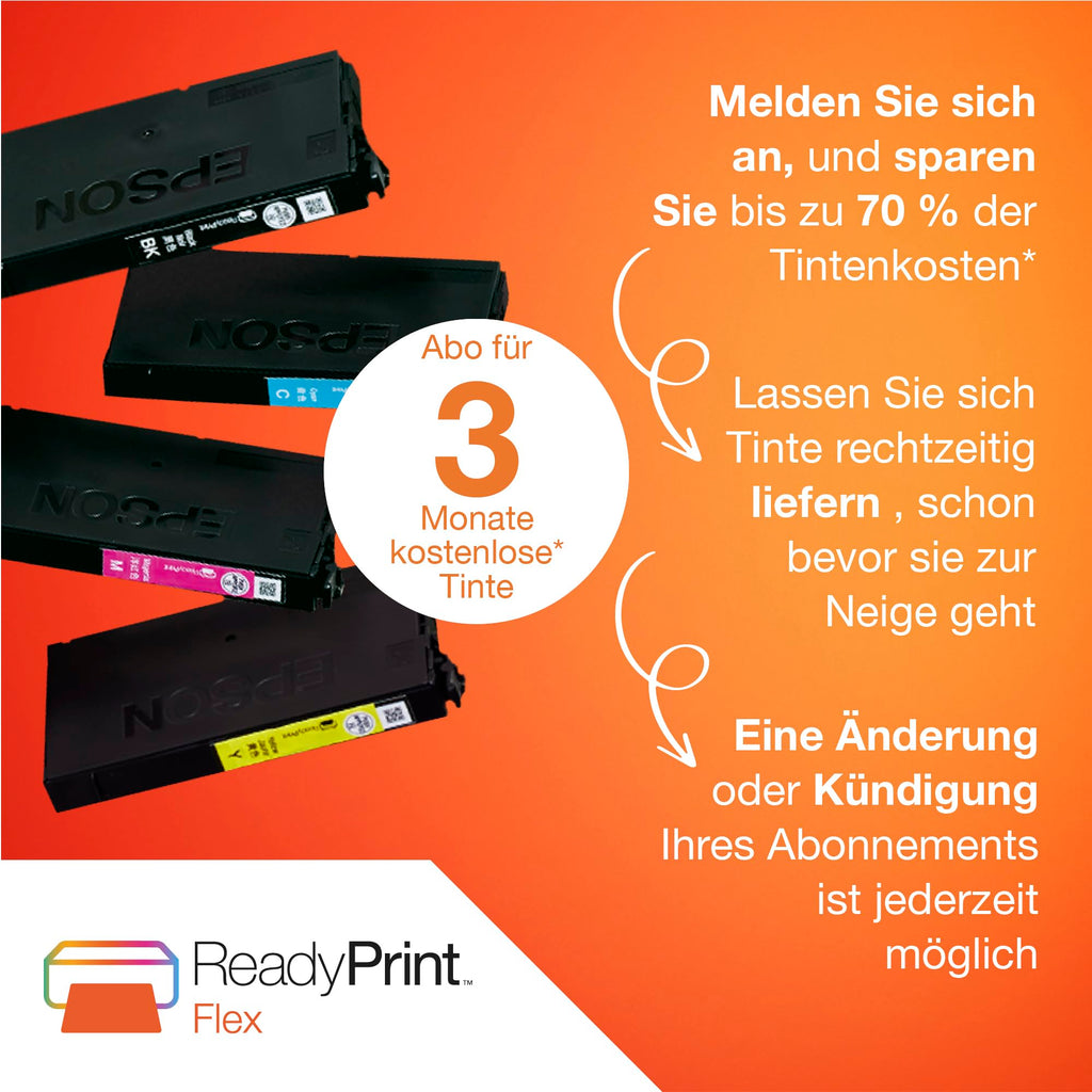 Epson Expression Home XP-4205 3-in-1-Tinten-Multifunktionsdrucker, Scanner, Kopierer, WLAN, Einzelpatronen, Duplex, 2,4-Zoll-Display, DIN A4, inkl. 3 Monate ReadyPrint Flex-Tintentarif