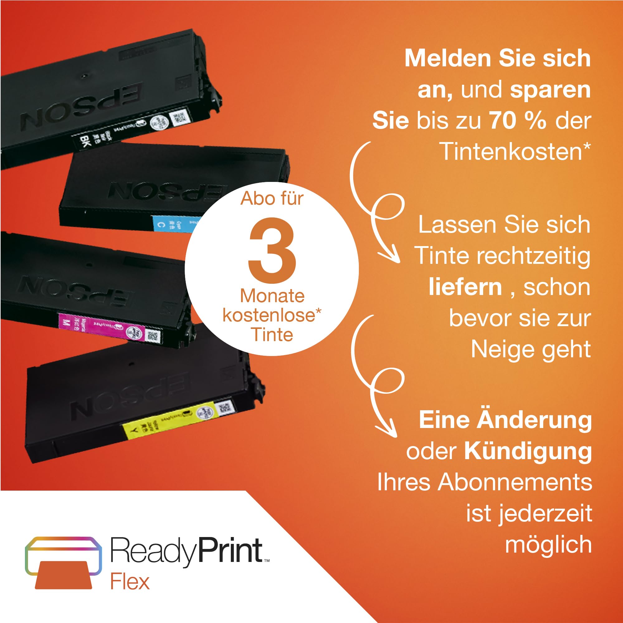Epson Expression Home XP-4205 3-in-1-Tinten-Multifunktionsdrucker, Scanner, Kopierer, WLAN, Einzelpatronen, Duplex, 2,4-Zoll-Display, DIN A4, inkl. 3 Monate ReadyPrint Flex-Tintentarif