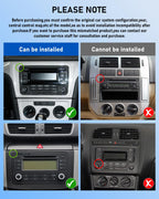 NHOPEEW 7 Zoll 2 + 64G Android Autoradio für VW Passat b6 b7 Golf 5 6 Jetta T5 EOS Polo Touran Seat Sharan - Unterstützung Drahtlos Carplay & Android Auto WiFi GPS FM RDS Mirror Link + Rückfahrkamera