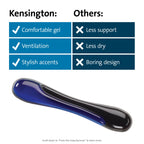 Kensington ergonomische Duo Gel Tastatur Handgelenkauflage, 94 x 483 mm, Rutschfeste und bequeme Handgelenkshalterung, Kompatibel mit Standard-Tastaturen, Blau/Schwarz, 62397