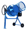 scheppach Betonmischer MIX160 Betonmischmaschine + Siebtrommel (160L Fassungsvermögen, 650W Mörtelmischer, Rastscheibenarretierung über Fußbedienung, Zementmischer mit Gußzahnkranz und Kompostsieb)
