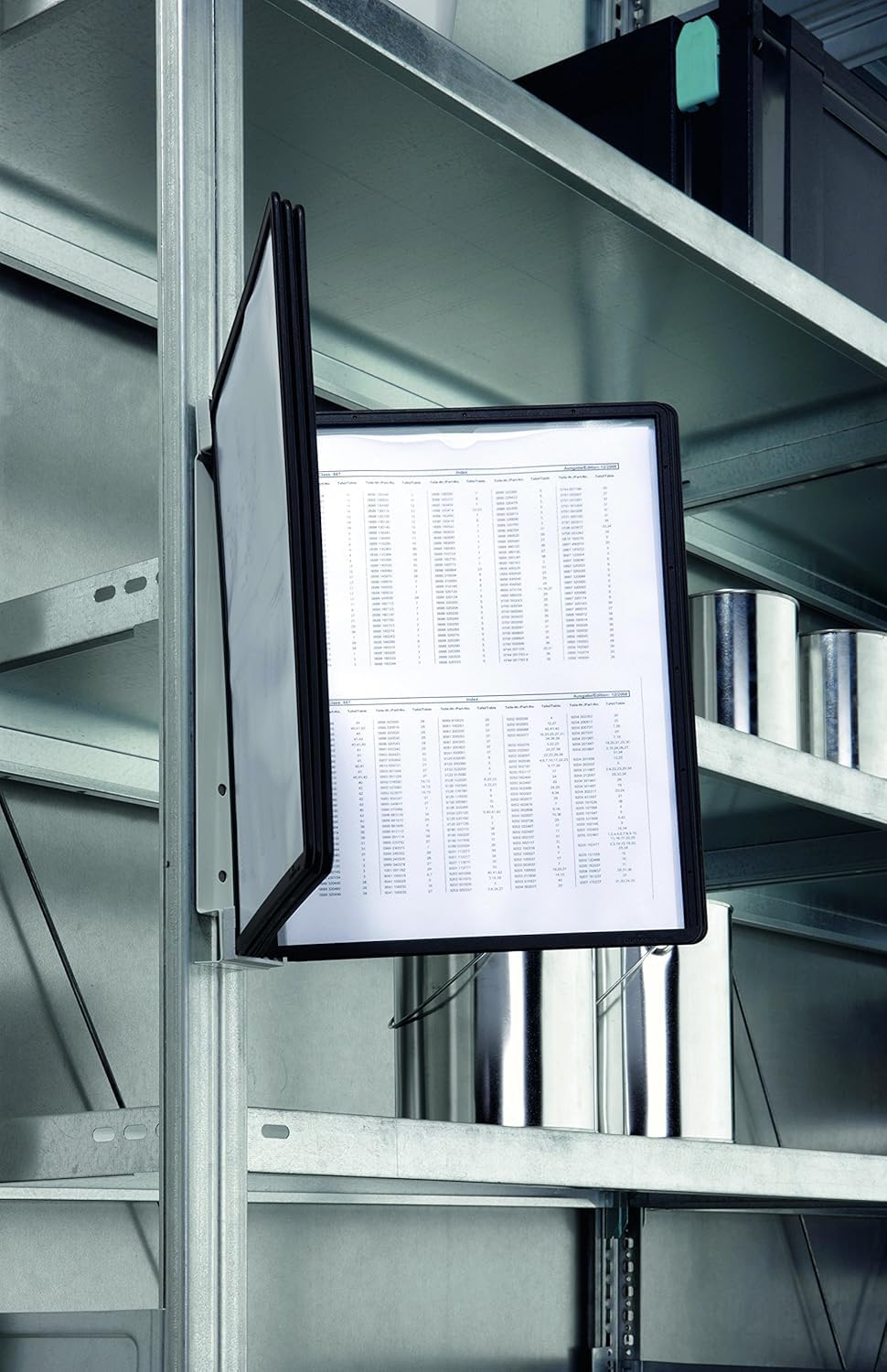 Durable Sichttafelwandhalter (Vario Magnet Wall 5, mit 5 Sichttafeln A4) schwarz, 591401