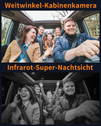 Volam Dashcam Auto Vorne Innen, 4K +1080p Dual Dash Cam mit Akku Parküberwachung, 1,5-Zoll-IPS-Bildschirm Mini-Autokamera mit IR-Nachtsicht, G-Sensor, Weitwinkel