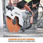 Evolution R300DCT+ Betonsäge Elektrische Steinsäge 2400W Nass-/Trocken Steinschneidemaschine Staubfreies Schneiden mit Staubunterdrückung 300 mm Scheibendurchmesser Sägeblatt, 115 mm Schnitttiefe