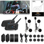 EJEAS V6PRO Motorrad Intercom Bluetooth Headsets 1200m bis zu 6 Reiters DSP-Rauschunterdrückung, Wasserdicht, Kommunikationssystem für Motorräder, USB-C