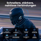 WAYXIN KT1 Motorrad Bluetooth 5.4 Kopfhörer, Motorrad Headset mit DSP & CVC Dual Geräuschunterdrückung, Motorradhelm Bluetooth mit HI-FI, Freisprechfunktion/IP67 Wasserschutz （Kopplung Nicht möglich）
