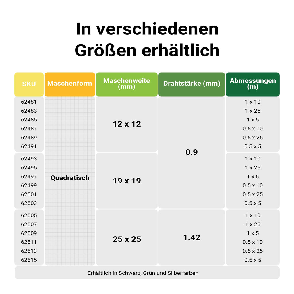 Wiltec Maschendrahtzaun Grün Verzinkt 1x10 m Rostbeständig Gartenbereich Tierhaltung
