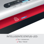 GBC 250HS Office A3 Laminiergerät - High Speed Laminieren, schnelle Aufwärmzeit von 1 Min, 75-125 Mikron, Anti-Stau, Auto-Abschaltung, inkl. 5x A4-Laminierfolien, Schwarz/Rot, 4410071EU