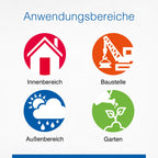 as - Schwabe Gummi-Anschlussleitung, 10 m H07RN-F 3G1,5 Verbindungskabel, Schutzkontaktstecker mit Leitung, Strom-Kabel mit Aderendhülsen, 230V, 16A, IP44, Schwarz, 70910