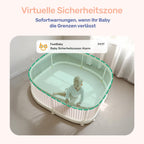 jeeber 360 Grad Babyphone mit Kamera, 4'' IPS WLAN Video Babyfon, Nachtsicht, 2 Wage Audio, Bereich alarme, Temperatur, 500m hohe Reichweite Baby Kamera und APP ohne ABO