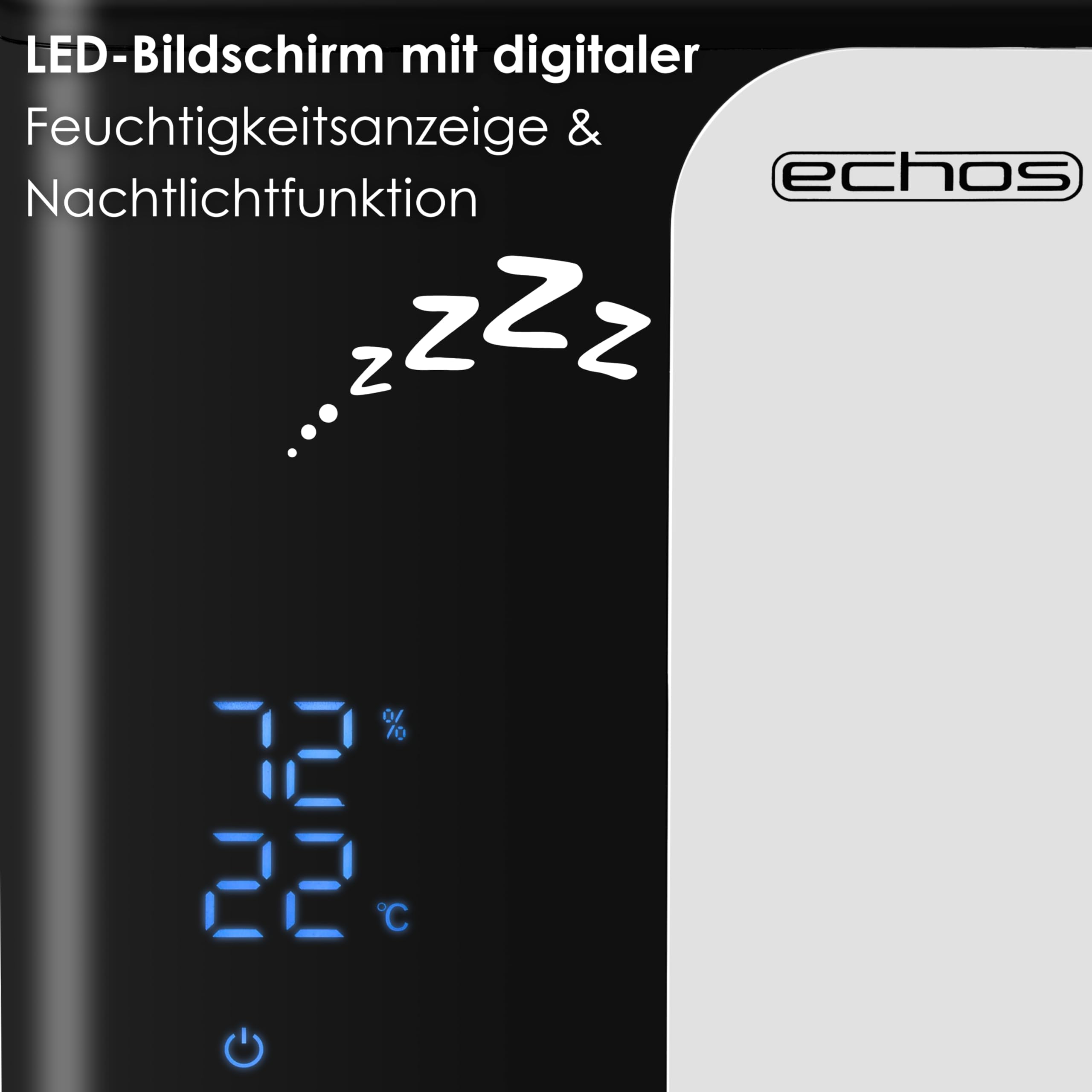 Ultraschall Luftbefeuchter 5 Liter WIFI Smart Life App Fernbedienung Luftreinigungsgerät Luftreiniger Eingebautes Hygrometer LED-Touch-Display 12h Timer Nachtmodus Warm oder Kaltfunktion HEPA Filter