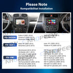 NHOPEEW 7 Zoll Android Autoradio mit 4 + 64 GB und USB Typ-C-Anschluss für VW Passat B6, B7 Golf 5 6 Jetta T5 EOS POLO Touran Seat Sharan Unterstützt CarPlay und Android Auto WiFi GPS + Rückfahrkamera