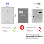 Zedelmaier Mehrfamilienhaus personalisiert 6er Briefkastensysteme DIN C4 Briefkastenanlage Briefkästen Wandbriefkasten Postkasten inkl. 4 Schlüsseln 26x35x8,5cm Weiß XL