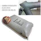 Sand für Sandstrahler, Sandstrahler, Vaga, 0,3 – 1,00 mm, 25 kg Säcke zum Sandstrahlen von Holz, Eisen, Wespen