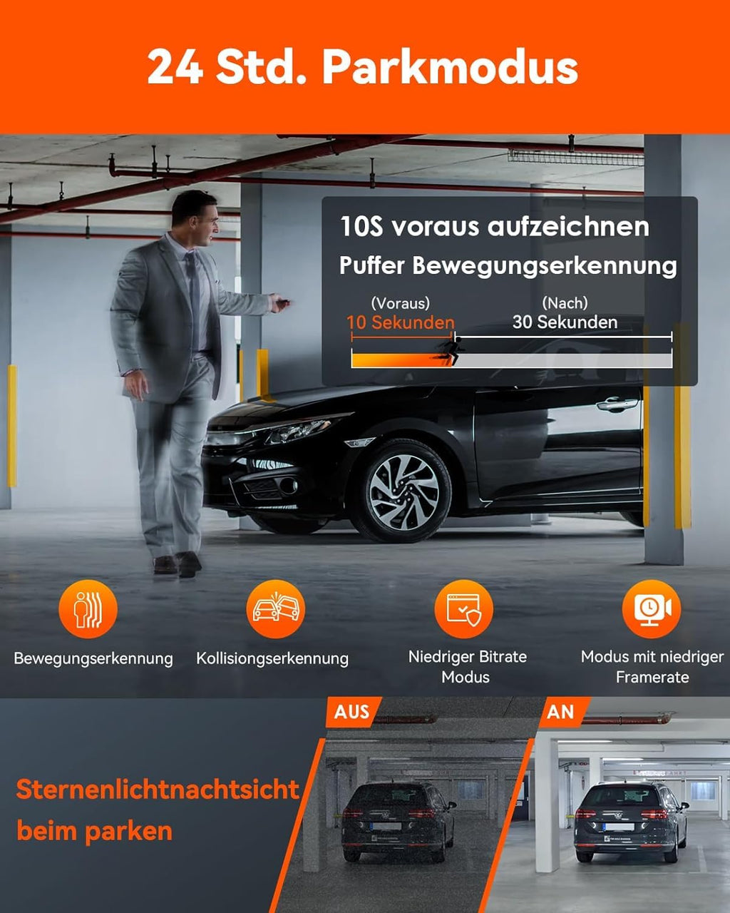 VANTRUE N5 4 Kanal 2.7K STARVIS 2 Dashcam Auto 1944P+ 3 Lens 1080P Dash Cam Vorne Innen Hinten, 5.8GHz WiFi, IMX675 HDR Nachtsicht Dash Camera Auto 24H Parkmodus, Sprachbefehle, Max 1TB