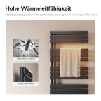 EMKE Badheizkörper Flach 1599x600 mm, Handtuchheizkörper mit Seitenanschluss, Effizienter Handtuchwärmer Handtuchtrockner Heizkörper für Bad, Anthrazit, 1005W
