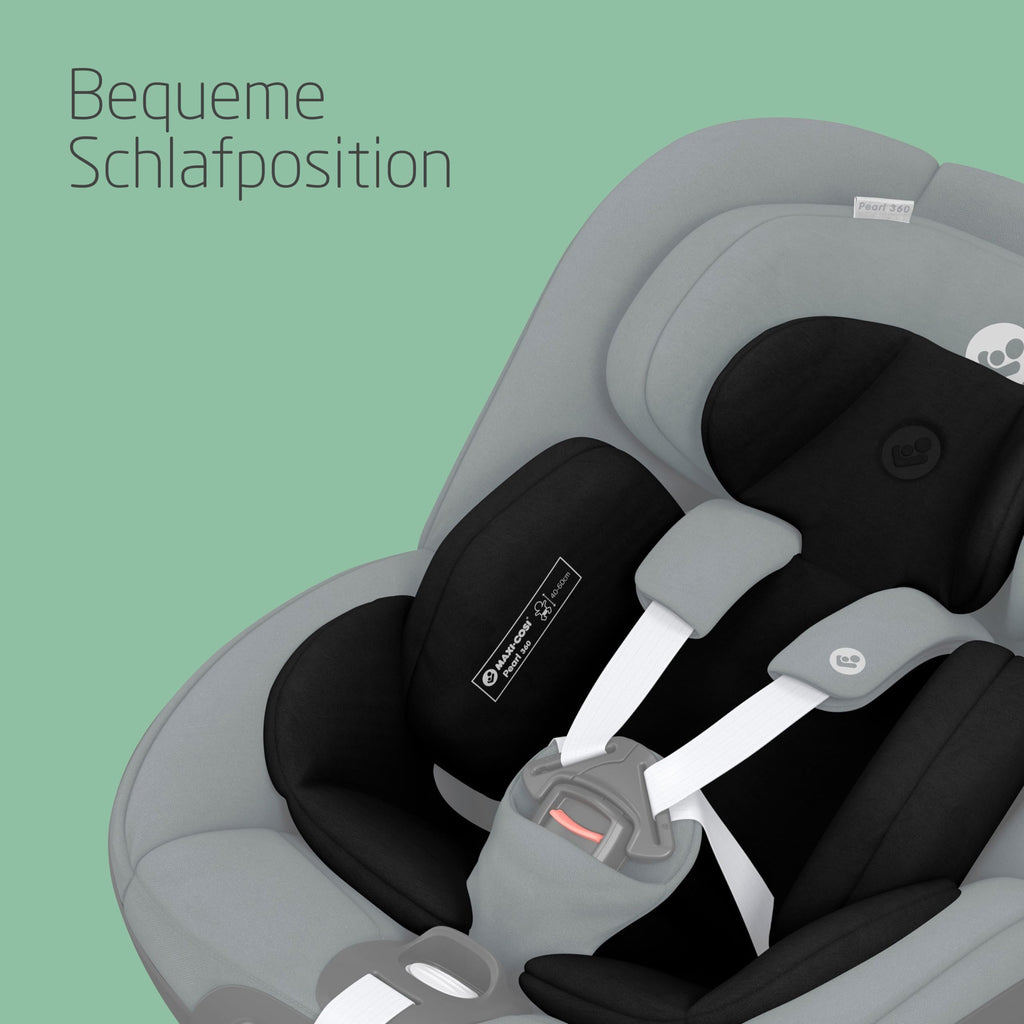 Maxi-Cosi Pearl 360 Einlage für Neugeborene, Autositz Neugeboreneneinlage, 0–3 Monate, 40–60 cm, waschmaschinenfeste Maxi-Cosi Pearl 360 Einlage für Neugeborene, Authentic Black