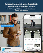 Dashcam Auto, UCOCARE 4G LTE Dash Camera Auto mit SIM Karte, 64GB-Karte, Dashcam mit Parküberwachung ohne WLAN, App-Zugriff, 2-Wege Talk, Bewegungserkennung-Alarm, Nachtsicht, GPS, 170° Weitwinkel
