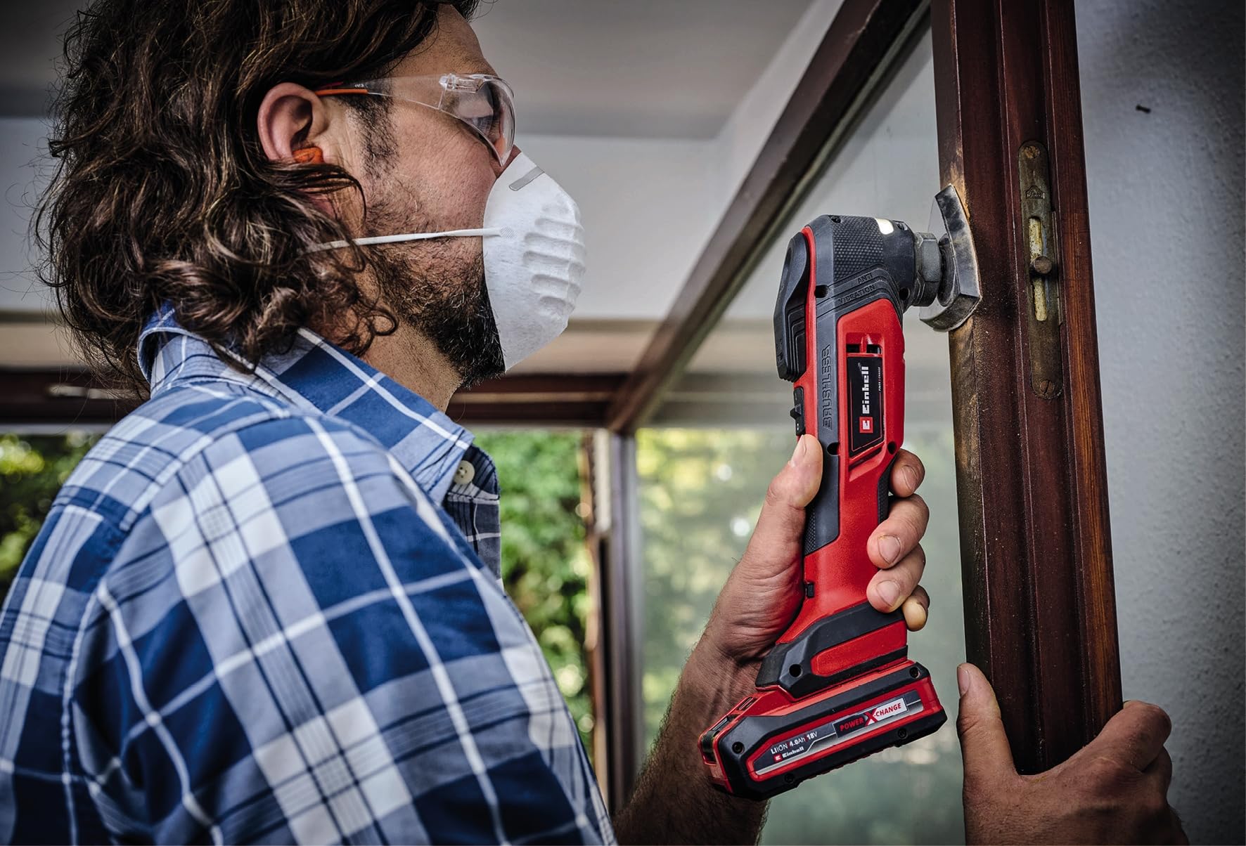 Einhell Professional Akku-Multifunktionswerkzeug TP-MG 18 Li BL-Solo Power X-Change (18 V, 3 Funktionen, magnetische Werkzeugaufnahme, inkl. Zubehör, ohne Akku)