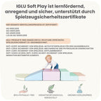 IGLU SOFT PLAY Corner Climber 5 STK Schaumstoff Bausteine Kinder und Baby zum Klettern Schaumstoffbausteine Kletterblöcke (Pastel)
