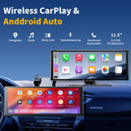 2026 Neuestes 11,5 Zoll Android Auto Display & Carplay Display: Buddy Display Car Play mit Navigation 4K Dashcam Rückfahrkamera Bluetooth Sprachsteuerung IPS Touchscreen Mirror Link AUX FM 64G TF