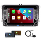 KTTCORLP Linux Autoradio Mit Bildschirm für Golf 5 6 VW Polo 6R T5 Passat Touran Seat mit Navi FM/AM, WLAN, Apple Carplay, Android Auto, Lenkrad Strg, DAB AutoTouch Display 7 Zoll