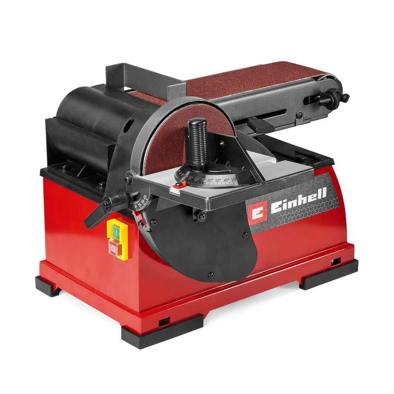 Einhell Stand-Band-Tellerschleifer TE-US 400 (400 W, Ø 150 mm Schleifteller, 100 x 914 mm Schleifband, 348 m/min max. Schleifbandgeschwindigkeit, inkl. Zubehör)