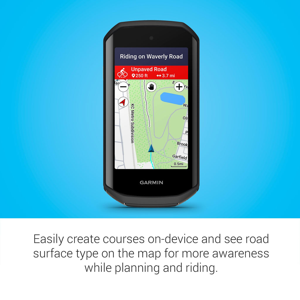 Garmin Edge 1050®, Premium-Fahrradcomputer, lebendiges Farb-Touchscreen-Display, eingebauter Lautsprecher, erweiterte Trainings- und Gruppenfahrten, Straßengefahrenwarnungen