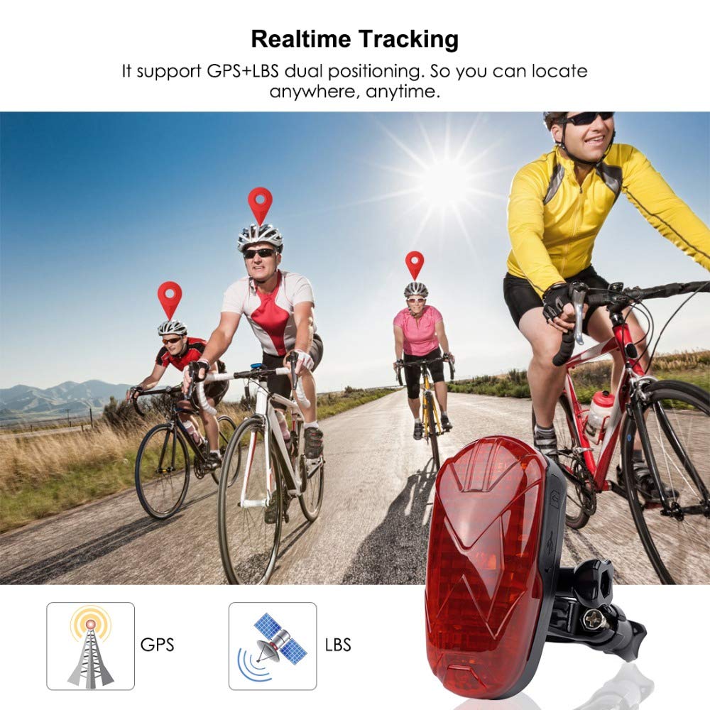 4G Fahrrad GPS Tracker Bike Locator 1800mAh Wasserdicht SOS Überdrehzahl Alarm Mini gprs Locator Echtzeit Tracking Bike GPS Versteckte Tracker IOS Android kostenlose APP/Web für alle Fahrräder