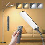 YICAIZI Stehlampe Wohnzimmer - 18W LED Dimmbar Stehende Lampe mit Fernbedienung, 1200Lumen Stehend Leselampe mit 4 Farbtemperaturen & 4 Helligkeiten für Schlafzimmer, Büro, Schwarz