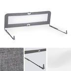 hauck Bettschuztgitter Sleep N Safe Plus XL für Kinder 18 Monate bis 5 Jahre, Großer Rausfallschutz Bett für Elternbett 150 x 50 x 44 cm, Faltbar, Tragbar, Bettgitter für Kleinkinder (Melange Grey)