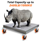 W B D WEIBIDA Schwerlastrollen 150mm, 4 Rollen mit Bremse Doppelverriegelung Tragkraft 1000KG, Langlebige, Leise und Robuste Möbelrollen, Polyurethan Rollen Groß für Werkbänke und Industrielle