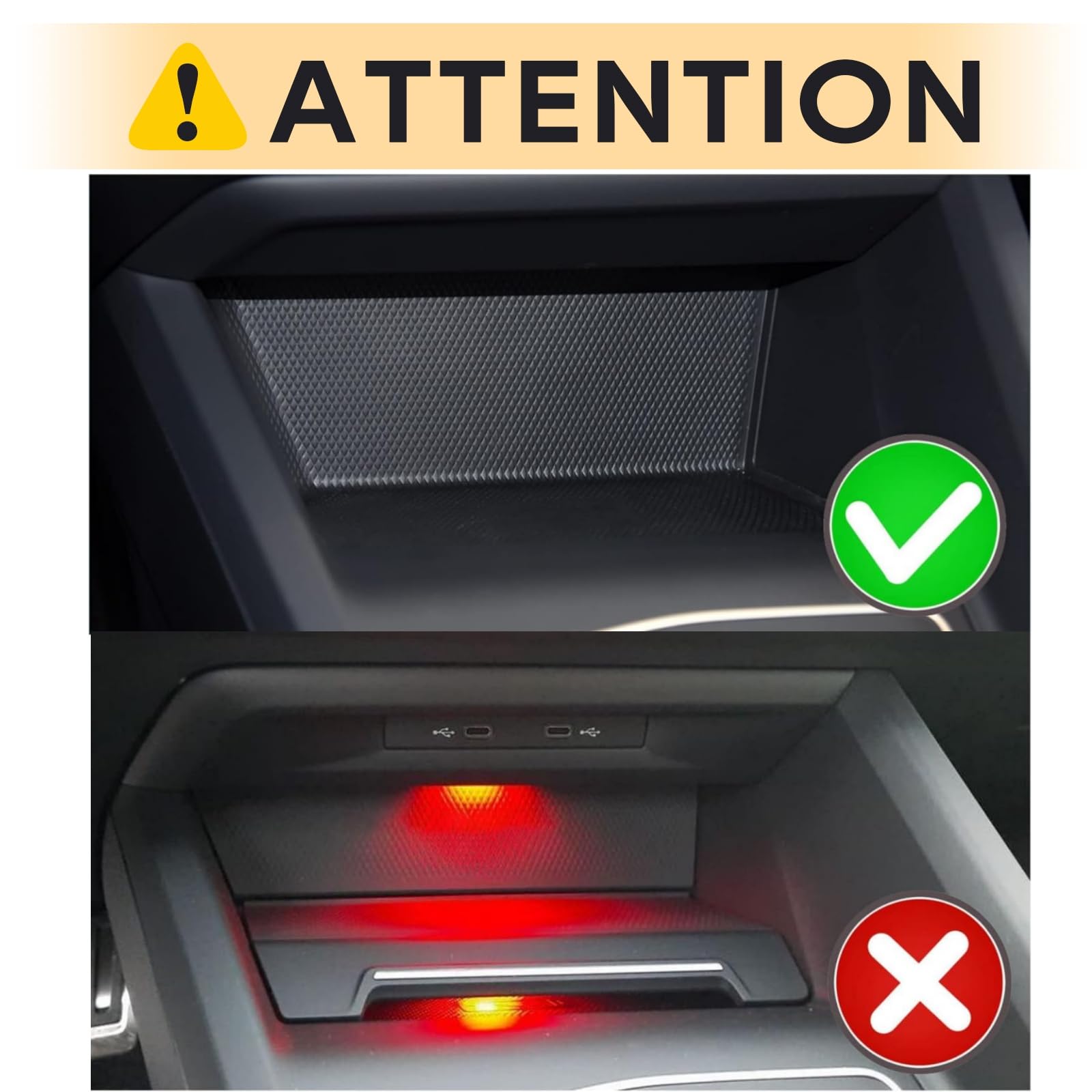 LFOTPP Ablagefach Mittelkonsole V W Golf Mk8 8 8.5, Auto Zubehör Organizer Aufbewahrungsbox Original