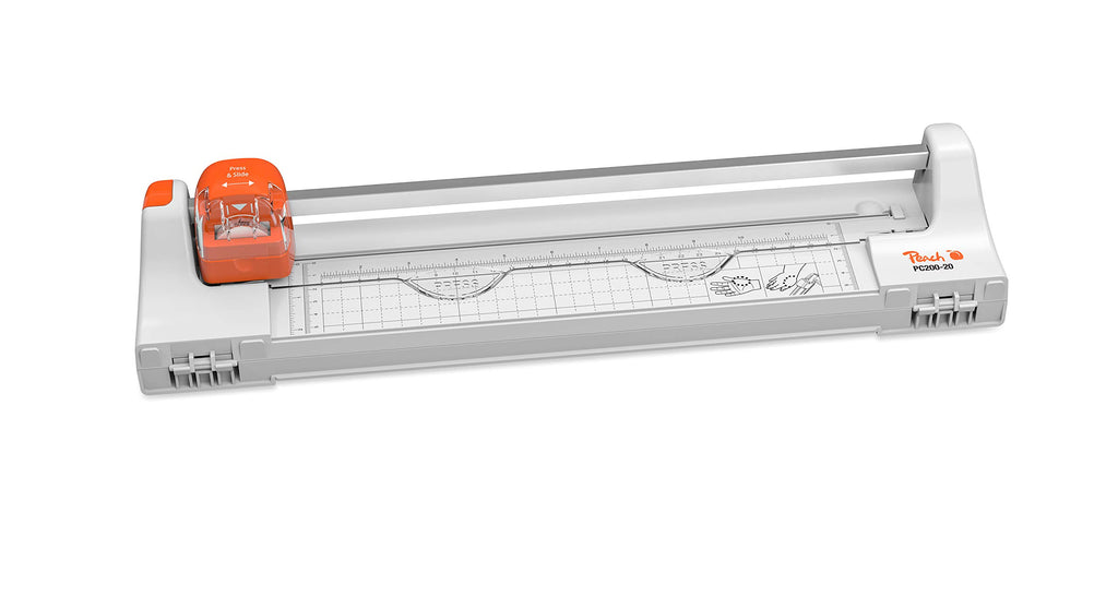 Peach 5 in 1 Kreativ Rollenschneider - 4 Schnittarten inkl. praktischer Eckenrunder - bis A3 Format - bis 10 Blatt - PC200-20
