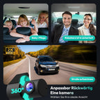 BOTSLAB Dashcam Auto Vorne Hinten 4K+2K mit GPS WiFi und Hardwire-Kit, Dash Cam Auto Kamera mit ADAS, Kostenlose 64-GB-Karte, 24/7 Parküberwachung, 2,45" IPS, Nachtsicht, WDR, 170°Weitwinkel
