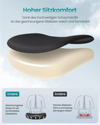 SONGMICS Bürostuhl, Schreibtischstuhl, ergonomische Rückenlehne, höhenverstellbar, hochklappbare Armlehnen, Drehstuhl mit Kopfstütze, bis 150 kg belastbar, tintenschwarz OBN088B01