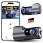 CIEVIE Dashcam Auto Vorne 4K, 1,5" IPS Display & 5G WiFi & 64GB Karte, 360° Drehbar Mini Dash Cam, Auto Kamera mit WDR Nachtsicht, 24/7 Parküberwachung, G-Sensor, Loop-Aufnahme, 170° Weitwinkel, C200